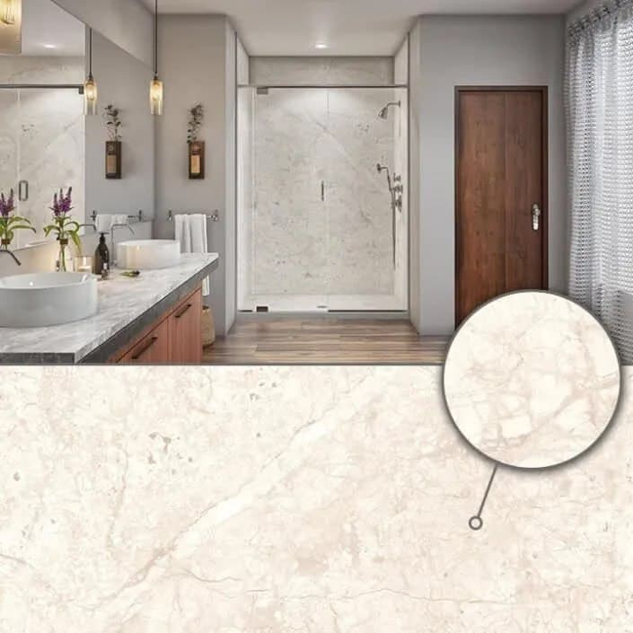 Botticino Cream shower wall color – Jacob Showers and Baths St. Louis