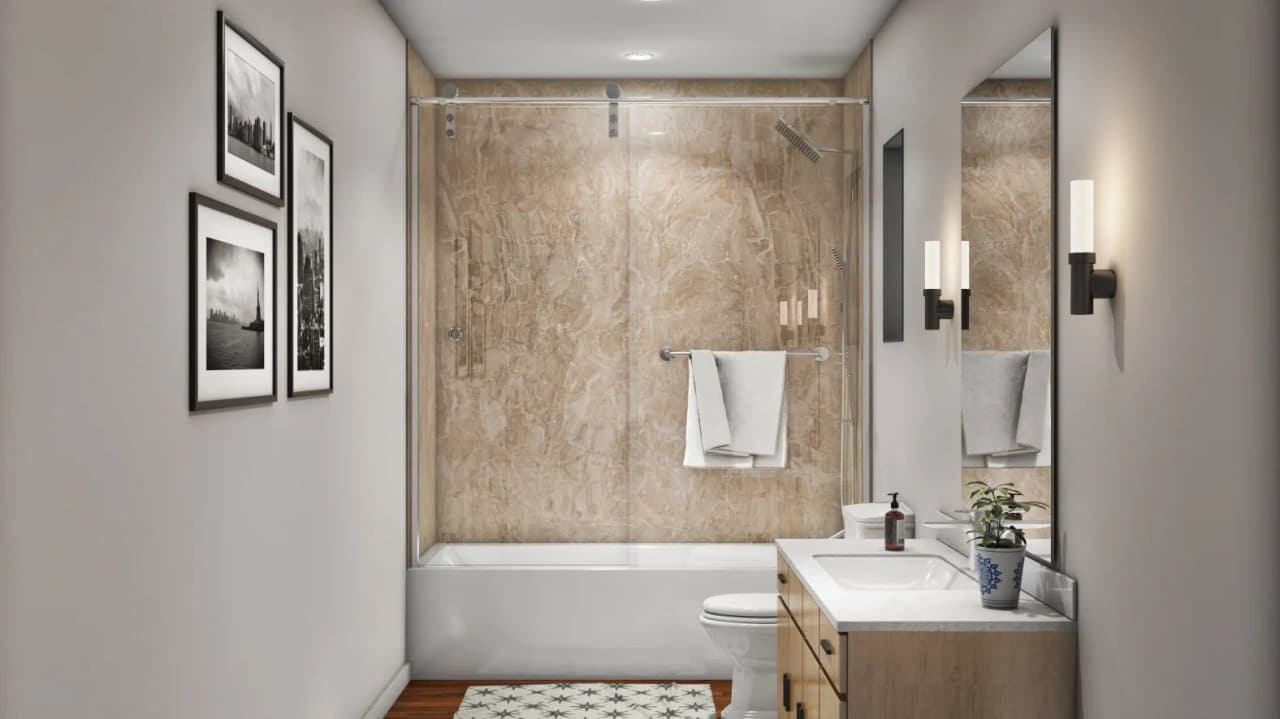 Tub-to-shower conversion by Jacob Showers and Baths St. Louis