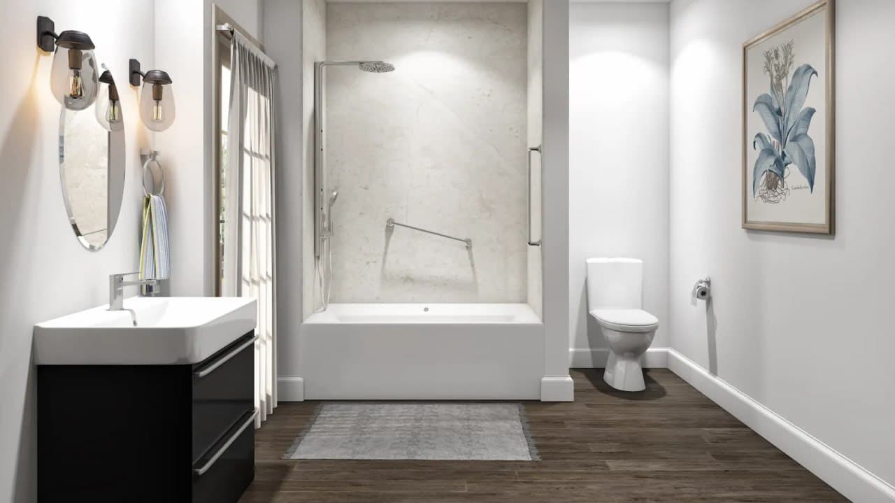 Pearl Stone Tub System – Jacob Showers and Baths St. Louis remodel