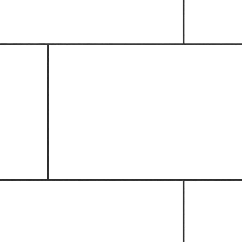 SimTile 10x20 inch black grout large-format pattern – Jacob shower wall system